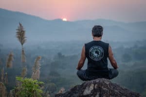 wellbeing meditation sunset